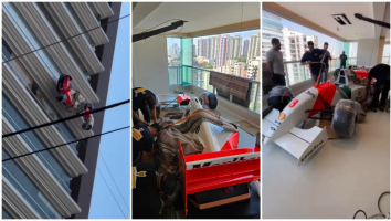 De carro de Fórmula 1 a urso empalhado: empresa especializada em içamento revela bastidores de serviço que viralizou em SP